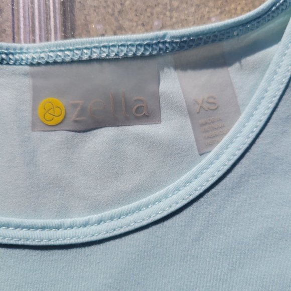 Zella Womans Tank Top Work For It Easy Blue Crewneck Sleeveless pullover X Small - Picture 6 of 9